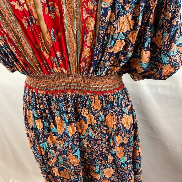 Baltic Born Floral Maxi Dress - Red and Blue - Picture 14 of 15